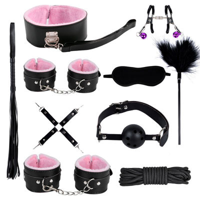 Erotic Japanese BDSM Set Bondage Restraint Kit Bondage Suit Handcuffs Nipple Clamps