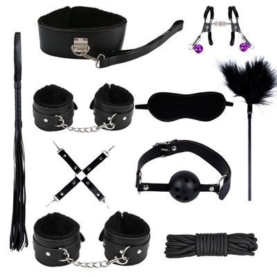 Erotic Japanese BDSM Set Bondage Restraint Kit Bondage Suit Handcuffs Nipple Clamps