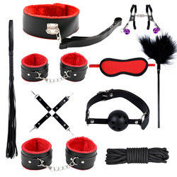 Erotic Japanese BDSM Set Bondage Restraint Kit Bondage Suit Handcuffs Nipple Clamps