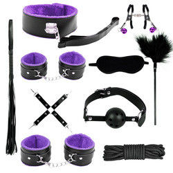 Erotic Japanese BDSM Set Bondage Restraint Kit Bondage Suit Handcuffs Nipple Clamps