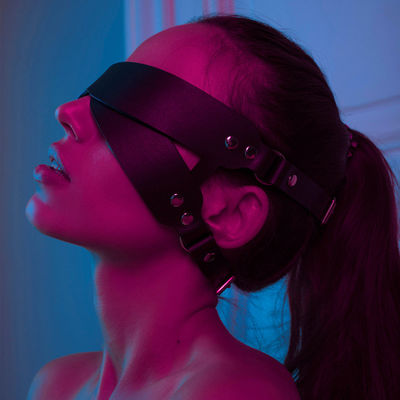 Silicone ABS BDSM Set Bondage Eye Mask Couple Sex Toy Leather Slave