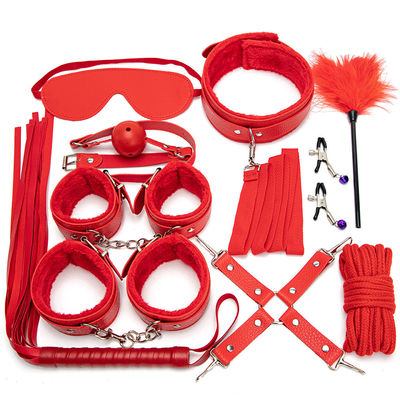 10 Set Light Self Bondage Kit Leather Kit SM Slave Passion Fetish Bed Restraints