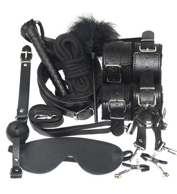 10 Set Light Self Bondage Kit Leather Kit SM Slave Passion Fetish Bed Restraints