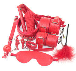 10 Set Light Self Bondage Kit Leather Kit SM Slave Passion Fetish Bed Restraints