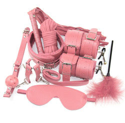 10 Set Light Self Bondage Kit Leather Kit SM Slave Passion Fetish Bed Restraints