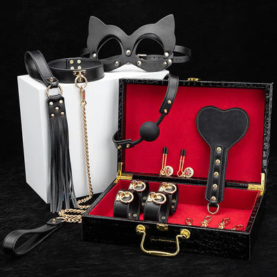 2kg Black Women Adult BDSM Set SM Leather Sex Toys Luxury Bondage Set