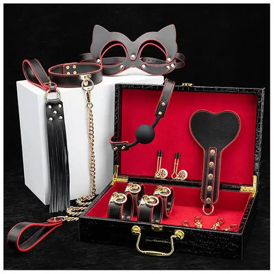 2kg Black Women Adult BDSM Set SM Leather Sex Toys Luxury Bondage Set