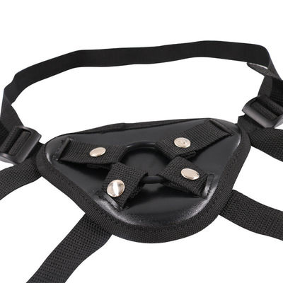 Lesbian Wearable BDSM Set Black Rubber Dildo Pants For Men Strap On Pants