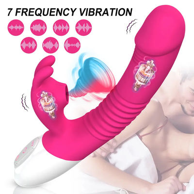 300g Usb Recharge Vibrator Sex Toy Pink Rabbit Personal Massager Heating Thrusting