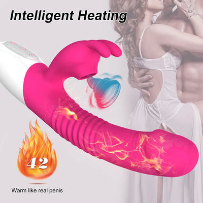 300g Usb Recharge Vibrator Sex Toy Pink Rabbit Personal Massager Heating Thrusting