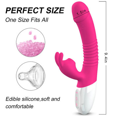 300g Usb Recharge Vibrator Sex Toy Pink Rabbit Personal Massager Heating Thrusting