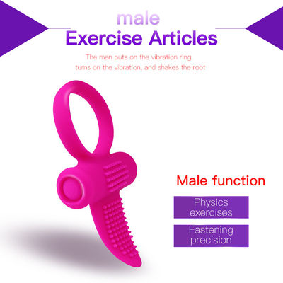 Pink CE Vibrating Tongue Ring Clitoris Dildo Ring Vibrator 85.8mm X 46.3mm X 8.2mm