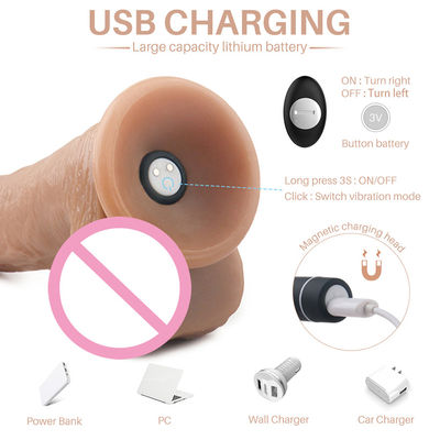 Women Remote Sex Vibrator Plastic Penis Sex Toys Vibrating Dildo Silicone Rubber