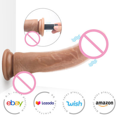 Women Remote Sex Vibrator Plastic Penis Sex Toys Vibrating Dildo Silicone Rubber