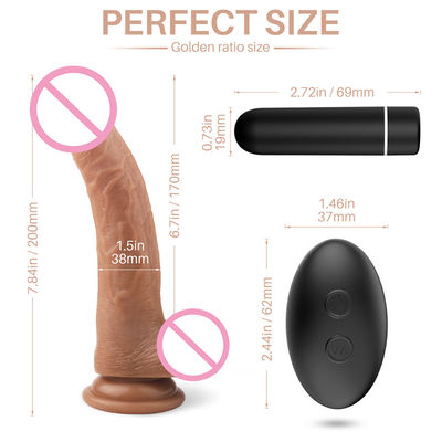Women Remote Sex Vibrator Plastic Penis Sex Toys Vibrating Dildo Silicone Rubber