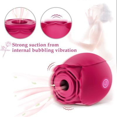 Red Cute Vagina Sucking Tongue Suction Vibrator Rose Vibrator Sex Toy