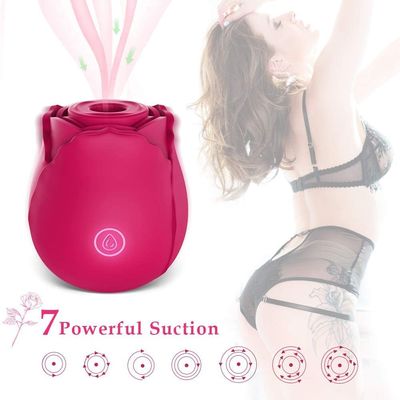 Red Cute Vagina Sucking Tongue Suction Vibrator Rose Vibrator Sex Toy
