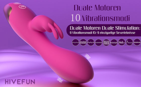 Rechargeable G Spot Sex Toys Waterproof Rabbit Clit Massager Vibrator For Women