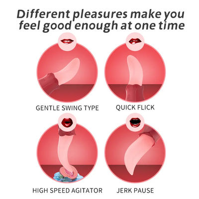 250g Rose Vibrator Sex Toy Nipple Wearable Clit Stimulator Long Tongue Vibrator