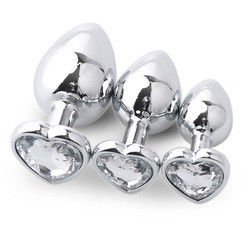LED Sex Large Anal Plug Sex Toys Metal Heart Shape Underwear Cola Plug