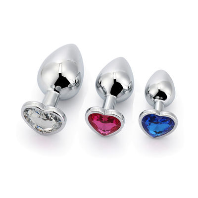 Extremo Pink Sex Stainless Steel Anal Plug Huge Butt Plug Heart Cola Toys Set