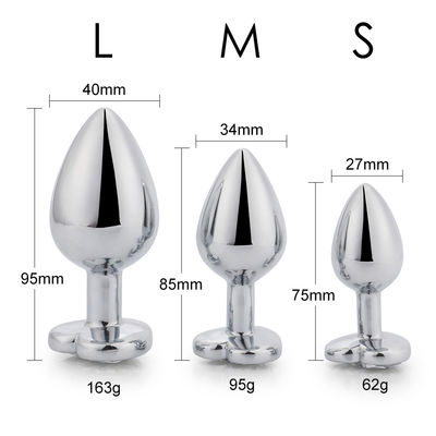 Extremo Pink Sex Stainless Steel Anal Plug Huge Butt Plug Heart Cola Toys Set