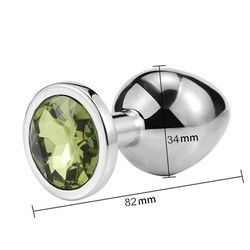 Women Men Anal Plug Sex Toys Dilator Metal Crystal Butt Plug With Jewel