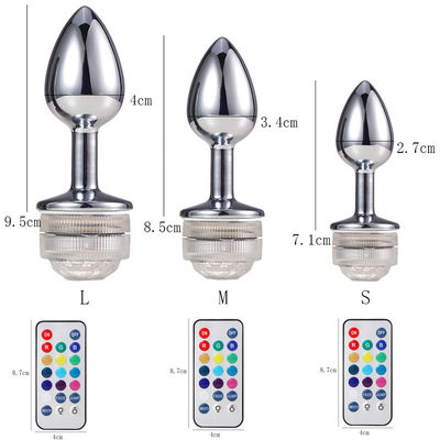 G Spot Cosplay Anal Plug Sex Toys Glow Tail Remote Control Lumineux  Jeweled Butt Plug