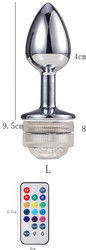 G Spot Cosplay Anal Plug Sex Toys Glow Tail Remote Control Lumineux  Jeweled Butt Plug
