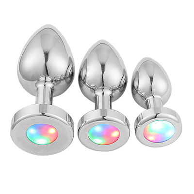 Sexy Wearable Mens Masturbation Toy Butt Plug Light Up Led Flashing Light