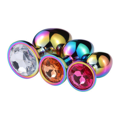 Round Masturbation Anal Plug Sex Toys Male Anal Toy Stimulator Crystal Accessory
