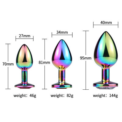 Round Masturbation Anal Plug Sex Toys Male Anal Toy Stimulator Crystal Accessory