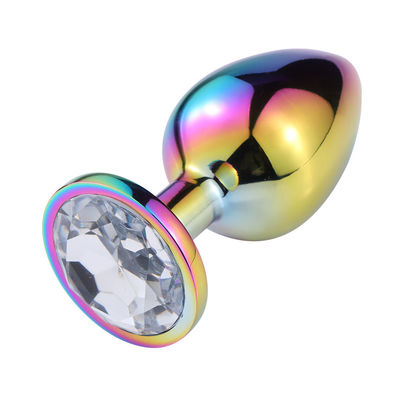 Round Masturbation Anal Plug Sex Toys Male Anal Toy Stimulator Crystal Accessory