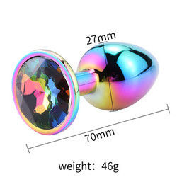 Round Masturbation Anal Plug Sex Toys Male Anal Toy Stimulator Crystal Accessory