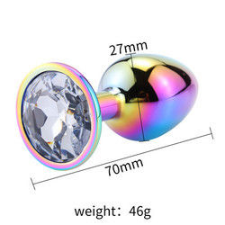 Round Masturbation Anal Plug Sex Toys Male Anal Toy Stimulator Crystal Accessory
