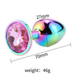 Round Masturbation Anal Plug Sex Toys Male Anal Toy Stimulator Crystal Accessory