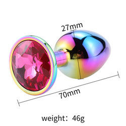 Round Masturbation Anal Plug Sex Toys Male Anal Toy Stimulator Crystal Accessory