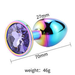 Round Masturbation Anal Plug Sex Toys Male Anal Toy Stimulator Crystal Accessory
