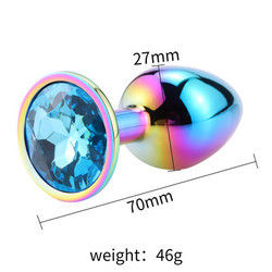 Round Masturbation Anal Plug Sex Toys Male Anal Toy Stimulator Crystal Accessory