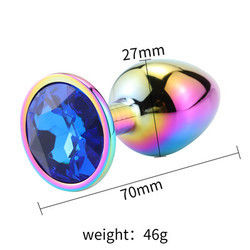 Round Masturbation Anal Plug Sex Toys Male Anal Toy Stimulator Crystal Accessory