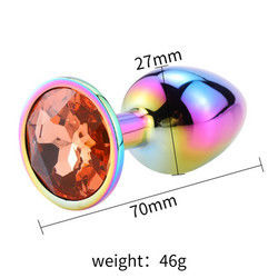 Round Masturbation Anal Plug Sex Toys Male Anal Toy Stimulator Crystal Accessory