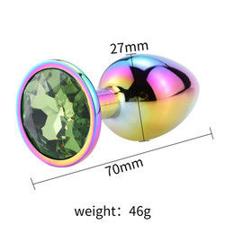 Round Masturbation Anal Plug Sex Toys Male Anal Toy Stimulator Crystal Accessory