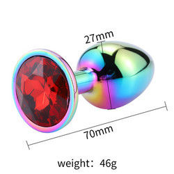 Round Masturbation Anal Plug Sex Toys Male Anal Toy Stimulator Crystal Accessory