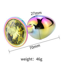 Round Masturbation Anal Plug Sex Toys Male Anal Toy Stimulator Crystal Accessory