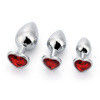 Heart Shaped Male Masturbation Toy Vibrating Butt Dildo Multi Colors Metal Ass Toy