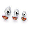 Heart Shaped Male Masturbation Toy Vibrating Butt Dildo Multi Colors Metal Ass Toy