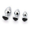 Heart Shaped Male Masturbation Toy Vibrating Butt Dildo Multi Colors Metal Ass Toy