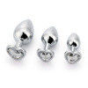 Heart Shaped Male Masturbation Toy Vibrating Butt Dildo Multi Colors Metal Ass Toy
