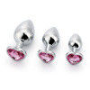 Heart Shaped Male Masturbation Toy Vibrating Butt Dildo Multi Colors Metal Ass Toy