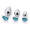 Heart Shaped Male Masturbation Toy Vibrating Butt Dildo Multi Colors Metal Ass Toy